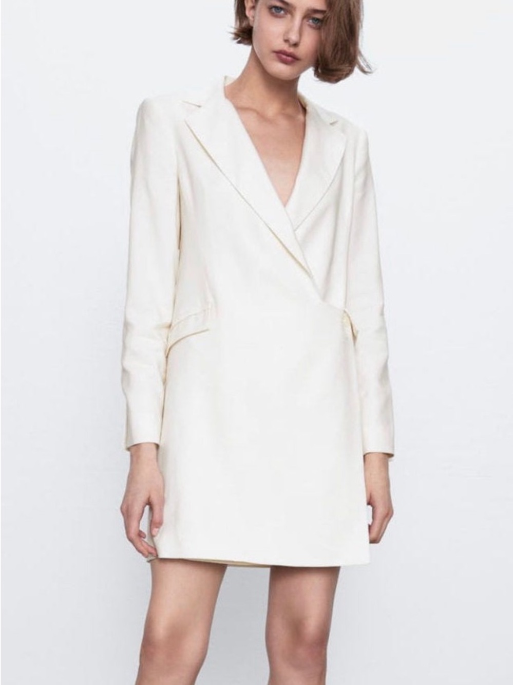 Zara cream blazer mini dress Size XS